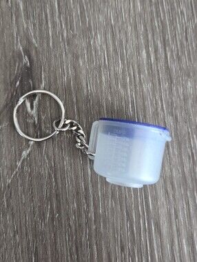 Tupperware Mix-N-Store miniature measuring cup/pitcher keychain